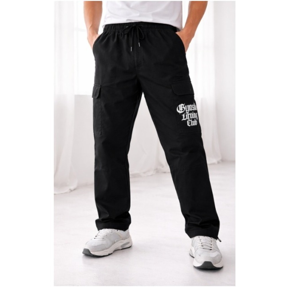 Gymshark Women's Black Oversized Lifting Club Ripstop Cargo Pants Size‎ XL NWT